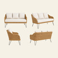 Woven Loveseat, Iron Legs