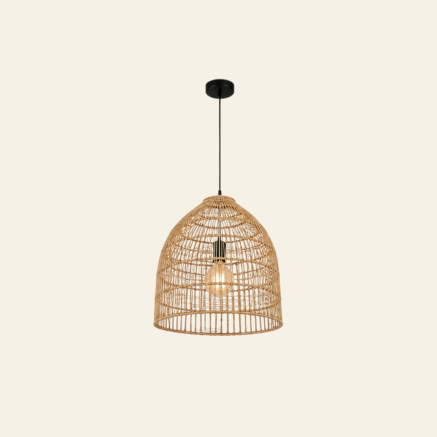 Dome Pendant Lamp, Black Fitting